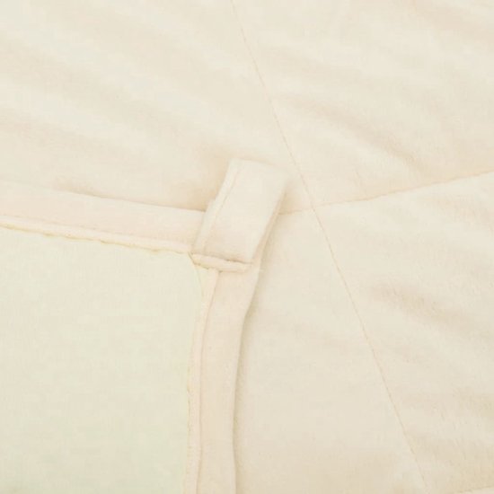 vidaXL Verzwaringsdeken - Slaapdeken - Verzwaringsdeken 220x240 cm 11 kg stof lichtcrèmekleurig - Weighted Blanket - Comfortabele Deken - Antistress Deken