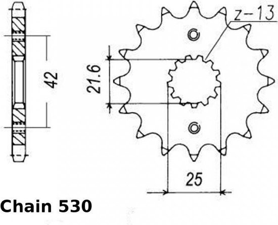 Pignon De Boîte De Vitesses Pour Kawasaki KLR 600 (1984-1986) - Pièce D'occasion