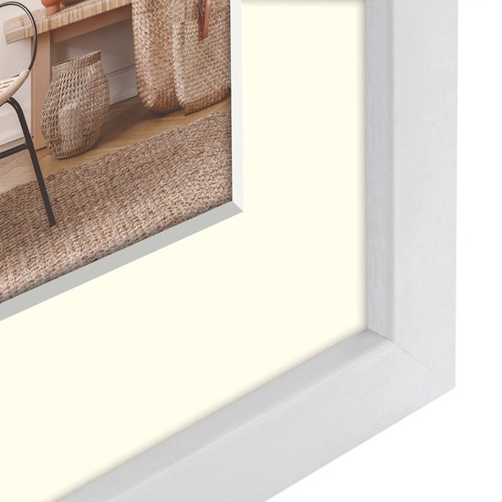 FRAMO Houten fotolijst 68 x 51 cm op maat - mat wit | grootte naar