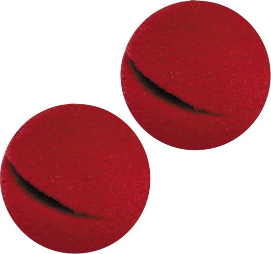 Clowns neus - 2x - rood - knijp foam - carnaval verkleed neus - kinderen/volwassenen