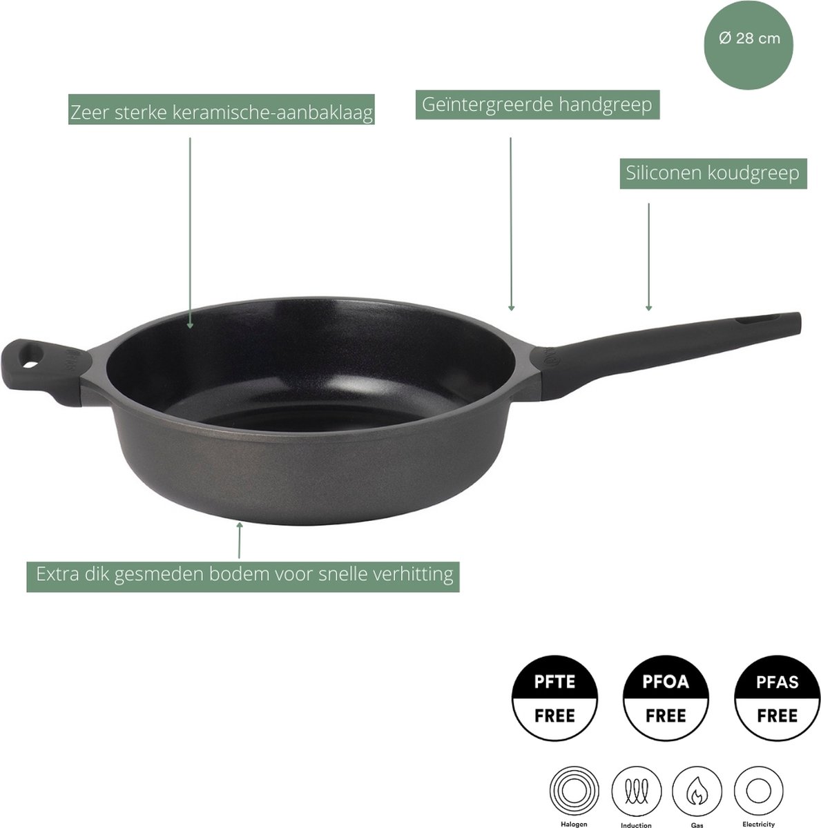 Sola Sola Ceramic Deluxe Wokpan - afbeelding 3