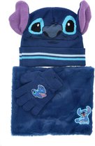Lilo & Stitch Winterset - Muts - Col - Handschoenen - Blauw