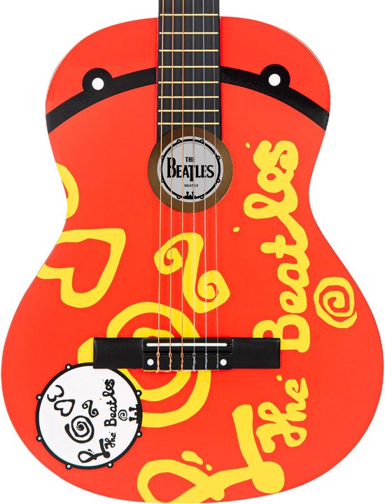 The Beatles Junior Acoustic Guitar - Love - Gitaar Kind - Akoustisch - Rood / Geel