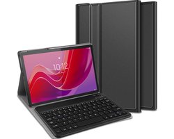Cazy tablet Hoes met Toetsenbord geschikt voor Lenovo Tab M11 – QWERTY Bluetooth Keyboard Case – Zwart