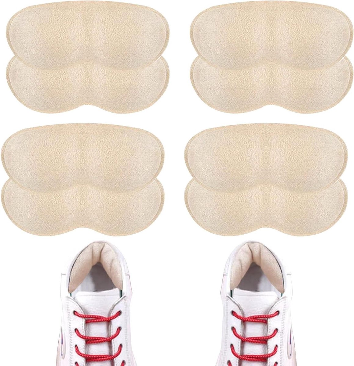 Goedkoopste Zachte hielkussens zelfklevend voor kinder- en damesschoenen - Hielinzetstukken tegen wrijving en wegglijden (beige