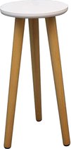 Selbro ® Kleine ronde houten bijzettafel plantenhouder voor moderne interieurdecoratie