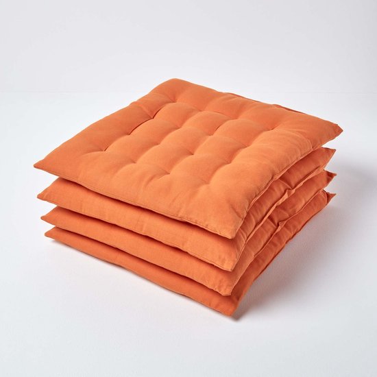 Lot De 4 Coussins Chaises Tomaino 40x40cm - Éponge 3.5cm