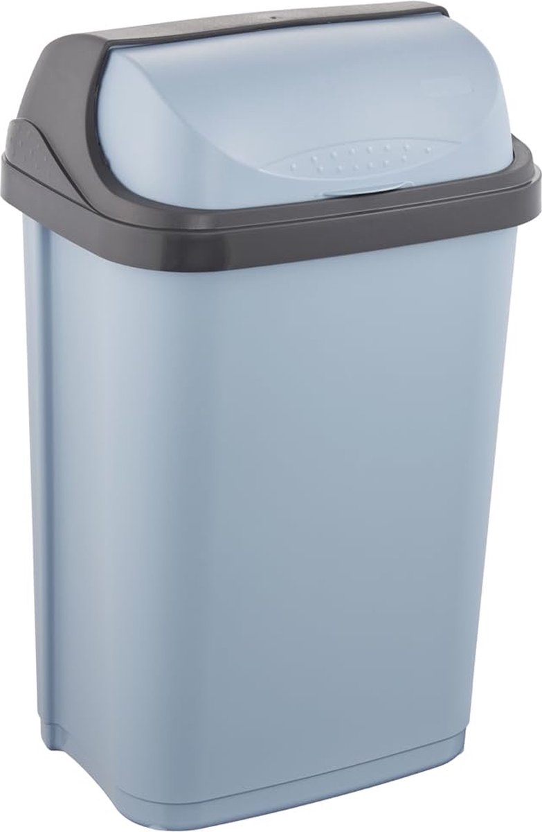 Goedkoopste Selbro ® Ruime Afvalbak met Roldeksel voor Eenvoudige Afvalinzameling, 25 Liter, Blauw