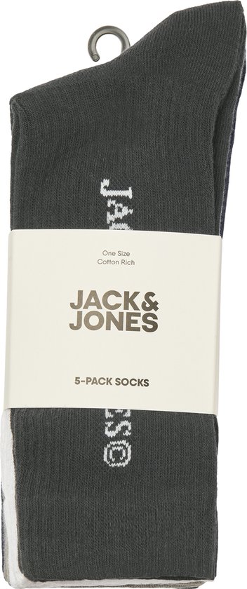 Jack & Jones 5 pack tennis socks with print in white | ASOS