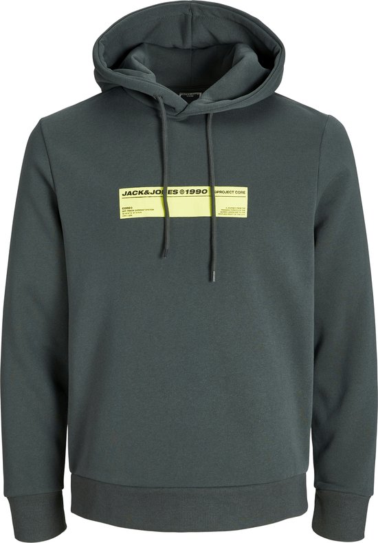 JACK&JONES - JCOTERRAIN SWEAT HOOD FST - Homme - Pull - Pullover - Grijs - Fluo - Taille M