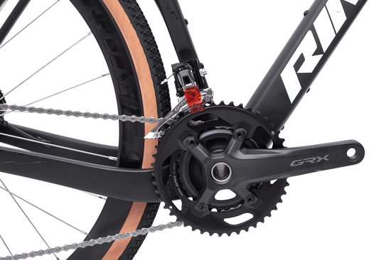 Rinos Sandman 4 Gravel Bike - carbonframe, GRX400 20 versnellingen, hydraulische schijfremmen, lichtgewicht, allround fiets voor elk terrein, Zwart Groen 58 van Rinos — afbeelding 3