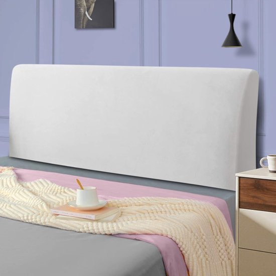 Housse de tête de lit extensible, protection contre la poussière, 180 cm - 200 cm