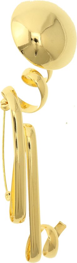 Behave® Broche Abstrait Géométrique Couleur Or 10 cm