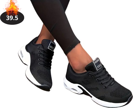 Chaussures pour femmes Livano Femme - Baskets pour femmes - Confortables - Sportives - Décontractées - Adultes - Zwart - Taille 39,5