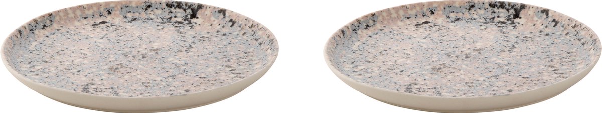 Palmer - Confetti - Bord - 2 stuks - ø 27 cm - Roze - Stoneware - Bordenset