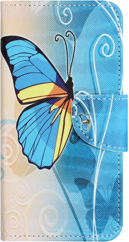 Coque Samsung Galaxy A25 - Coverup Book Case - Convient pour Samsung - Papillon Bleu