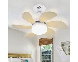 Equivera Plafonniere met Ventilator - Plafondventilator - Plafondventilator Afstandsbediening - Plafondventilator Slaapkamer - Plafond Ventilator met Verlichting - Plafondlamp - Plafonniere - Ideaal voor in uw slaapkamer!
