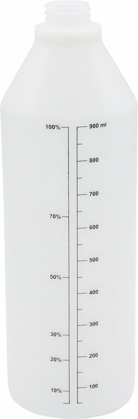 Fles Polyethyleen 1 liter met schaalverdeling | bol