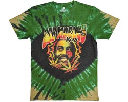 Omslag van Bob Marley - Kaya Smoke Heren T-shirt - S - Groen