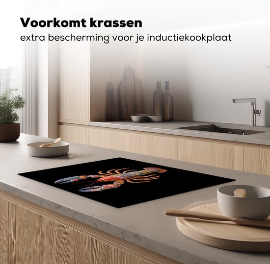 KitchenYeah® Protection plaque induction 71x52 cm - Cancer - coloré - abstrait - Protege plaque de cuisson - Couvre plaque induction - Protecteur d'induction - Cuisine