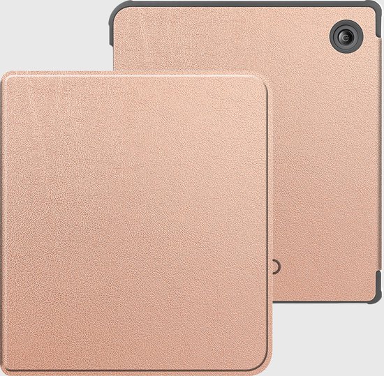 Lunso Geschikt voor Kobo Libra Colour hoes (7 inch) - sleepcover - Rose Goud van Merkloos — afbeelding 2