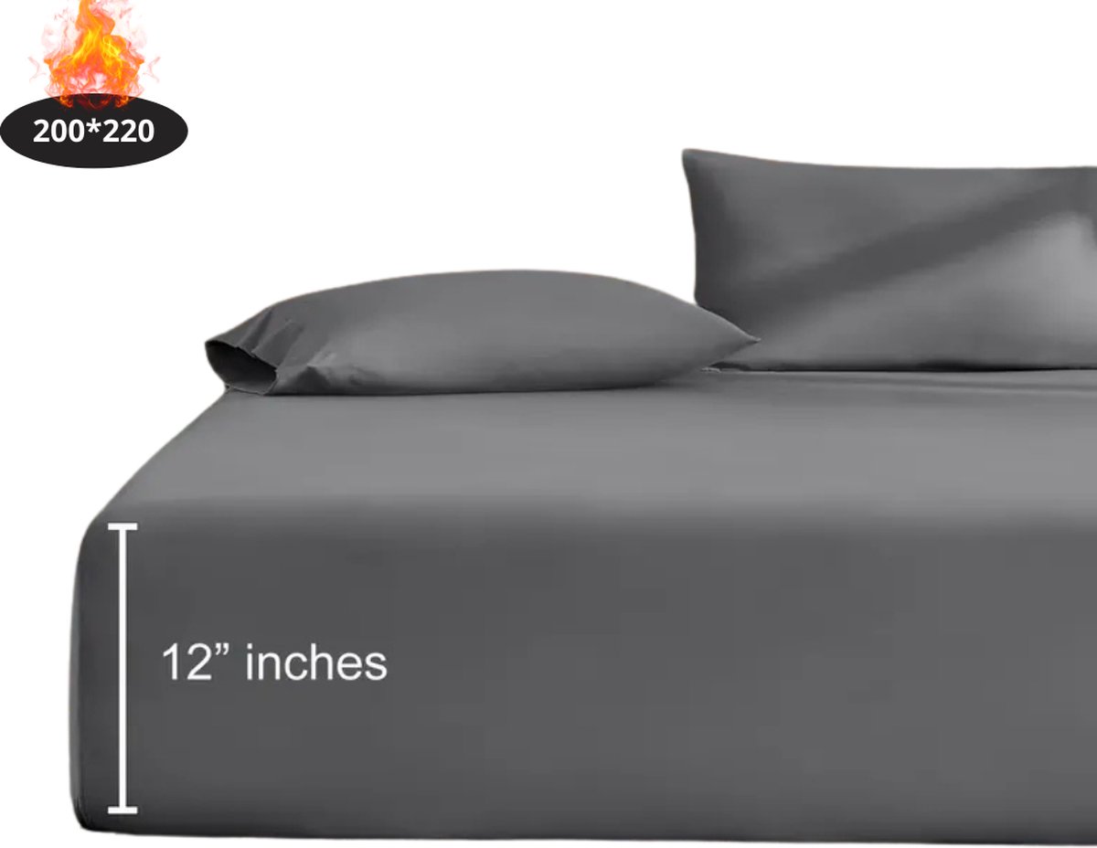 Bovista Hoeslaken Set - Inclusief Kussensloop - 3 Delige Set - Beddengoed - Fitted Sheet -
