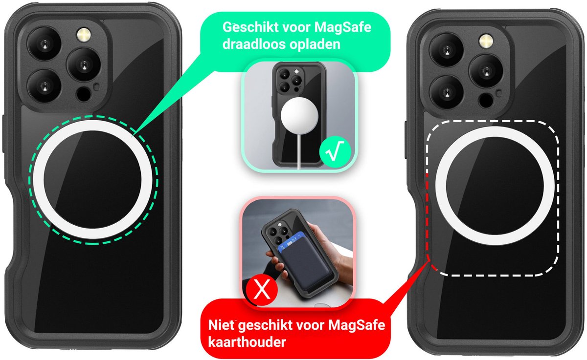 Turtle Shift Volledig waterdicht en stofdicht hoesje iPhone 16 Pro - Magnetische ring