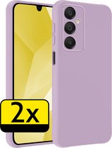 Hoesje - 2 Stuks - Geschikt voor Samsung Galaxy A16 - Sterk & Shockproof - Case Siliconen - Back Cover - Telefoon Hoes - Telefoonhoesjes - Lila