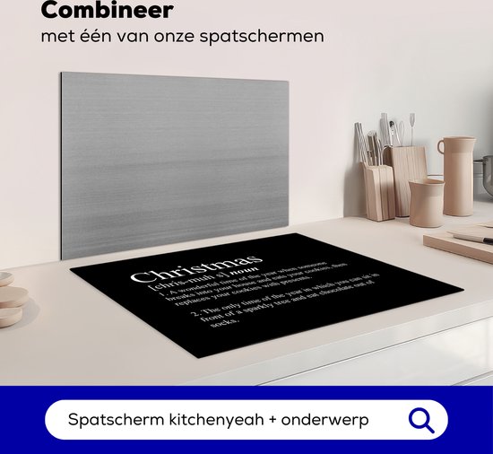 KitchenYeah® Inductie beschermer 70x52 cm - Kerst - Christmas definitie - Spreuken - Quotes - Kookplaataccessoires - Afdekplaat voor kookplaat - Inductiebeschermer - Inductiemat - Inductieplaat mat