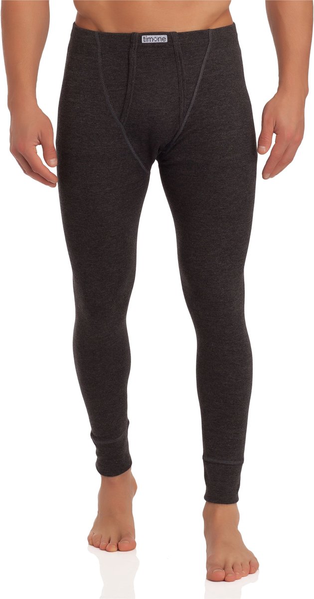 Timone Heren Thermobroek - Sport - Sporbroek - Lang - Katoen - TI-SS-Pants-114 - Donkermelange - XL