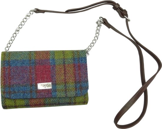 Glen Appin Harris Tweed Portemonnee Barra Zwart Wit Visgraat - Made In - Foto 11