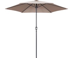 Oviala - Rechte parasol van 3m in taupekleurig aluminium - Matera
