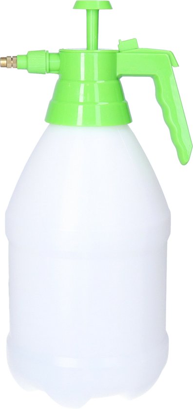 CM Pulvérisateur de plantes avec pulvérisateur/nébuliseur haute pression - plastique - 1,5 litre - vert/blanc - 30 cm - intérieur/extérieur