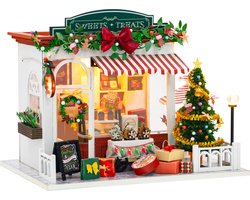 Crafts&Co Miniatuur Bouwpakket - Bouwpakketten Volwassenen - Knutselen Meisjes - DIY - Kerst Huisje