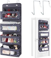 Dubest Organisateur Suspendu 4 Poches - Rangement Porte Ou Penderie Avec Crochets, Sac Mural Pratique Pour Chambre, Cuisine Et Bureau