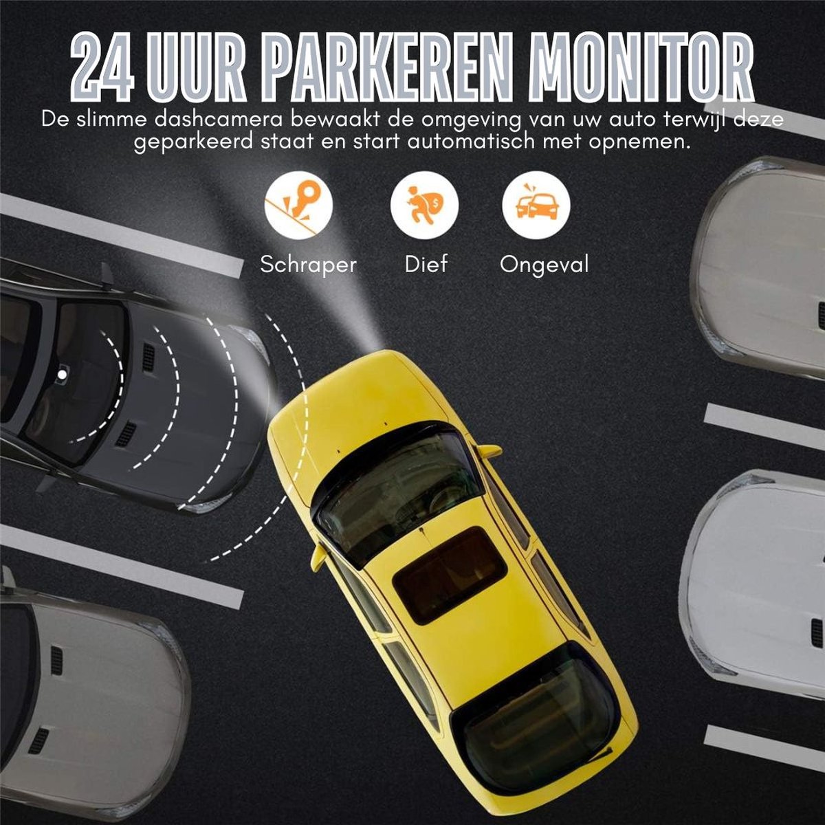 DD Dashcam voor Auto voor en Achter - Achter Draadloos - Full HD Gps - 4x9x6cm - Zwart – foto 6