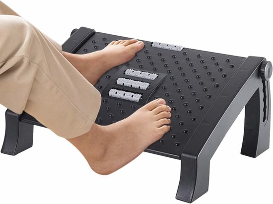 Verstelbare voetsteun onder het bureau, ergonomisch voetsteunkussen met