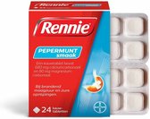 Rennie Pepermunt Kauwtabletten - 2 x 24 tabletten