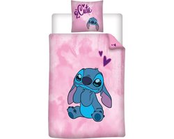 foto van Lilo en Stitch dekbedovertrek Cute 140 x 200 cm - 65 x 65 cm - polykatoen