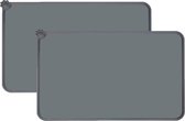 Tapis de Animaux domestiques Antidérapant en Siliconen JGS ® – Set de 2 Grijs