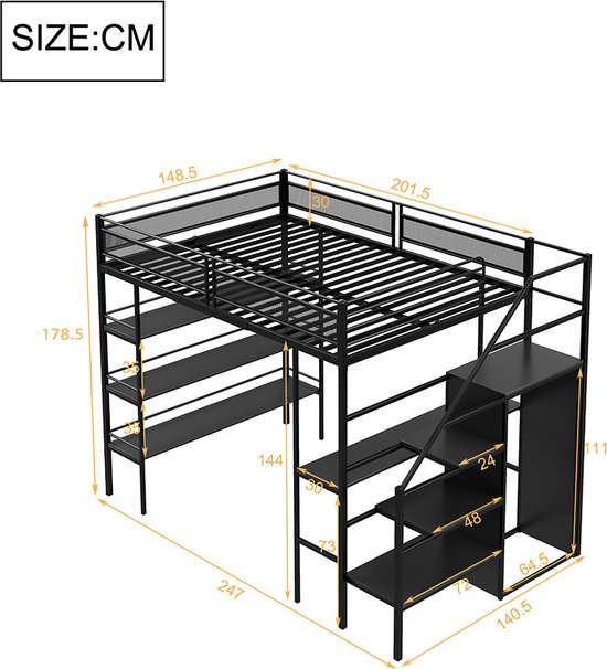 Hoogslaper 170 cm hoog - Meubels kopen? | Korting tot 7
