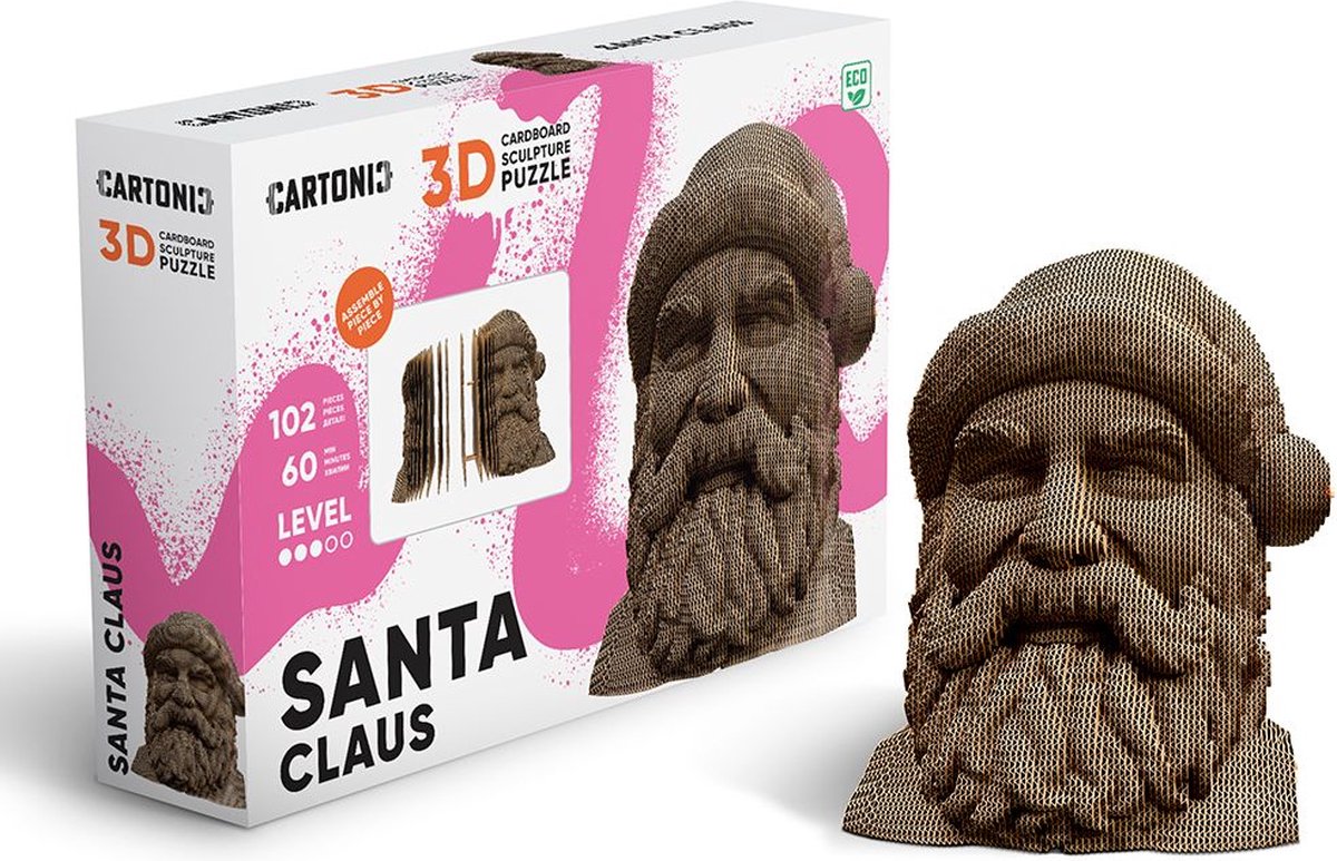 CARTONIC Santa Claus 3D puzzel Speelgoed  DIY Creatief  Karton  Voor kinderen en volwassenen