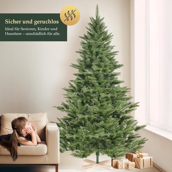 COSTWAY 180/225/275 cm kunstkerstboom, dennenboom