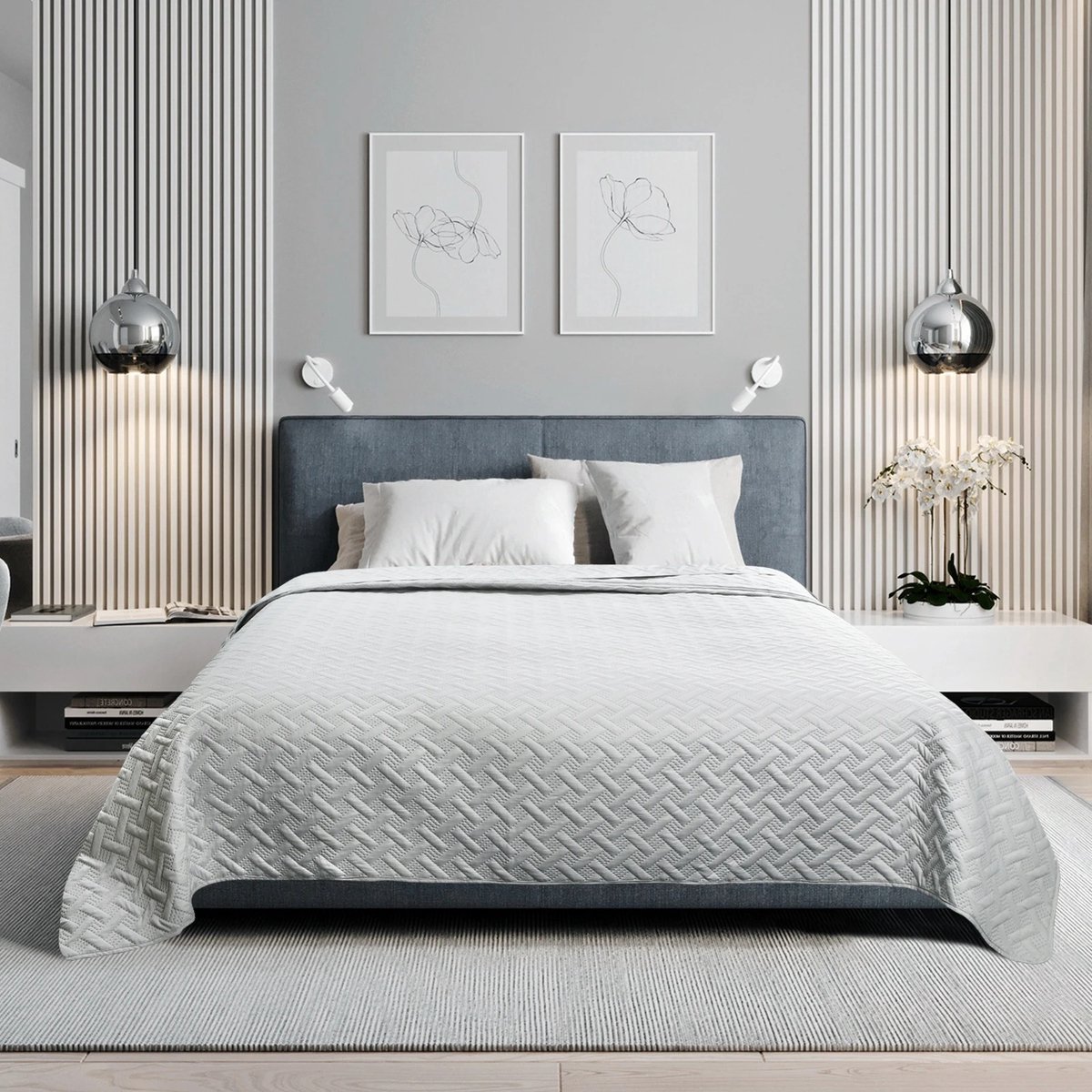 Asaam 1700x210 CM- Sprei Bed Gooi Met Geometrische Patroon Voor Slaapkamer -Woonkamer -Zachte Huidvriendelijke Microvezel Dekbed Met Ultrasone Thuis-Sprei Beddensprei met geometrisch patroon