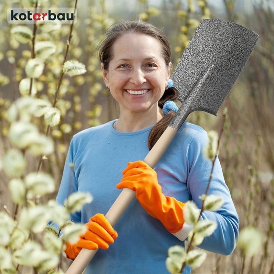 Robuuste spade 290 x 190 mm - tuinspade met stalen schep voor planten - 38 mm steeldiameter van Ribimex — afbeelding 5
