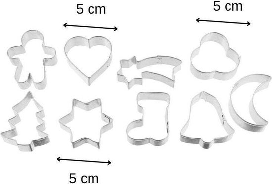 Set de 9 emporte-pièces de Noël en inox sur cintre pratique de la marque ZENKER