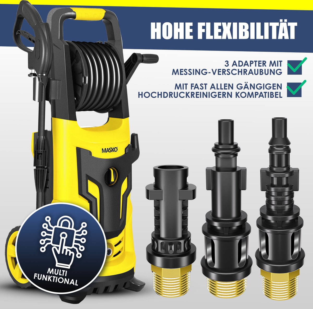 MASKO® Rioolreinigingset Rioolslang 15 Meter - Geschikt Voor Kärcher K2, K3, K4, K5, K6, K7 & Lavor Hogedrukreiniger - Universele Afvoerslang - Afvoerpijp Slang Reiniging Set – foto 5