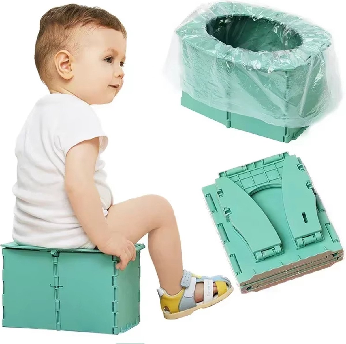 Goedkoopste Draagbare Baby Potty Toiletbril - Opvouwbare Zindelijkheidstraining Pot voor Baby's, Peuters en Kinderen, Ideaal voor Reizen en Buitengebruik