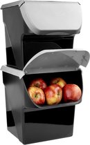Boîte pour Légumes et Fruits Oignons Pommes de Terre Pommes 13 l 2 pièces - Récipient à pommes de terre - Pot à pommes de terre - Boîte de rangement - Récipient - Organisateur de réfrigérateur - Opbergbox - Boîte à fruits