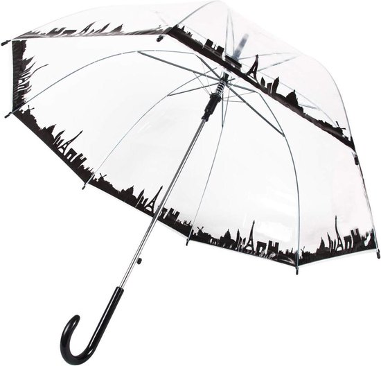 Parapluie dôme transparent pour mariée - Grand parapluie pour femme en forme de dôme avec toit transparent.